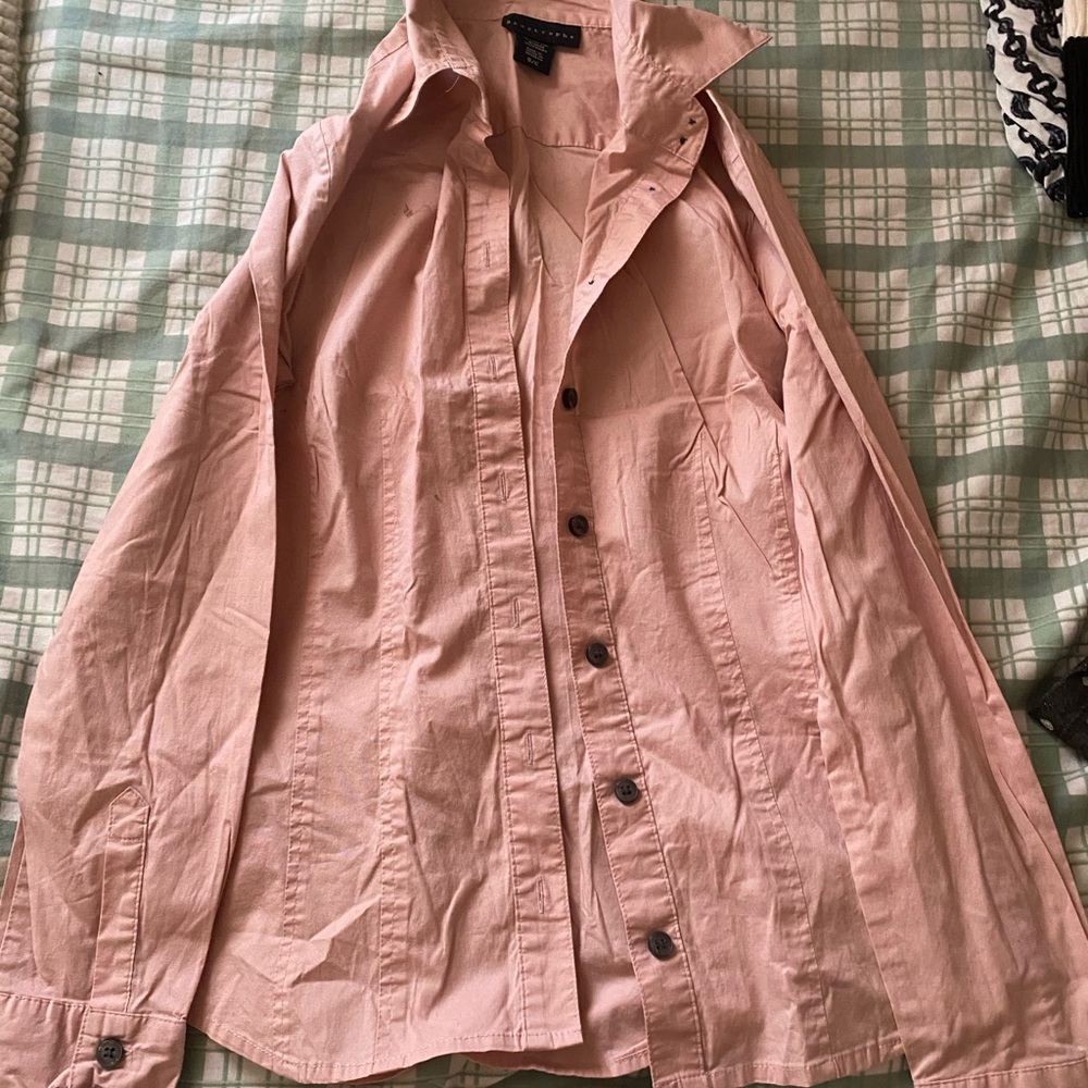 Fade pink button up shirt